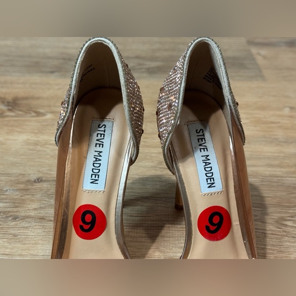 Steve Madden Rhinestone Rose Gold Pyre Pump Size 6 - Picture 5 of 14